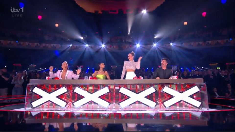 She struck a pose while joining her fellow BGT judges for the last semi-final