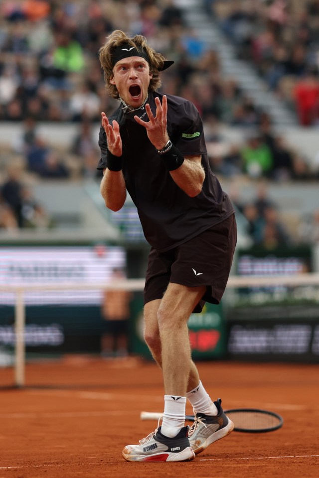 Andrey Rublev suffered a meltdown at the French Open