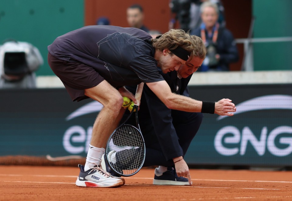 Rublev had a heated argument with a line judge