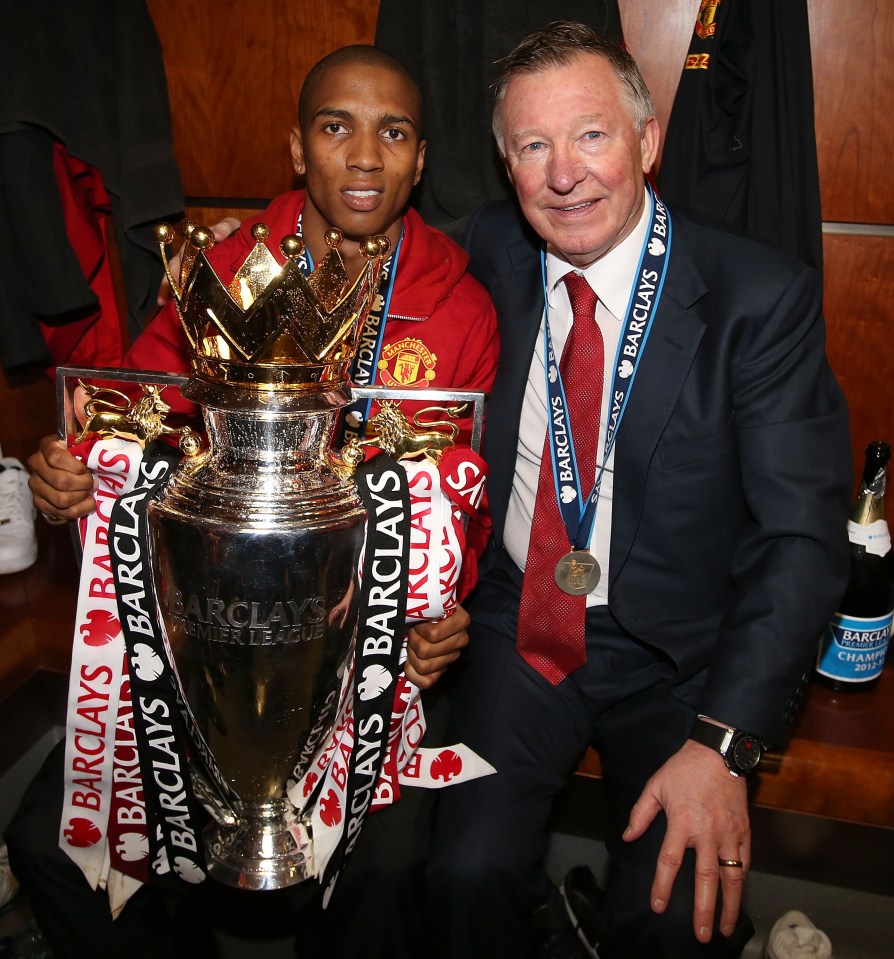 Ashley Young won the Premier League in Sir Alex Ferguson's final season at Man Utd