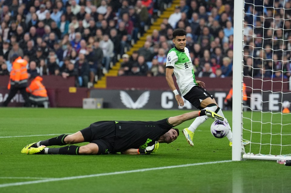 Emiliano Martinez’s error gave Liverpool the lead at Villa Park