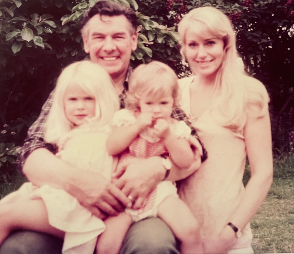 James and his second wife Elaine and daughters Annalisa (left) and Sheralyn