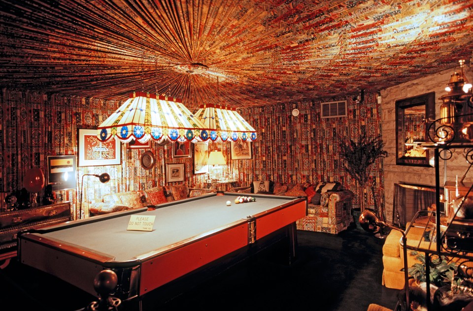 The star's home also features this stunning pool room