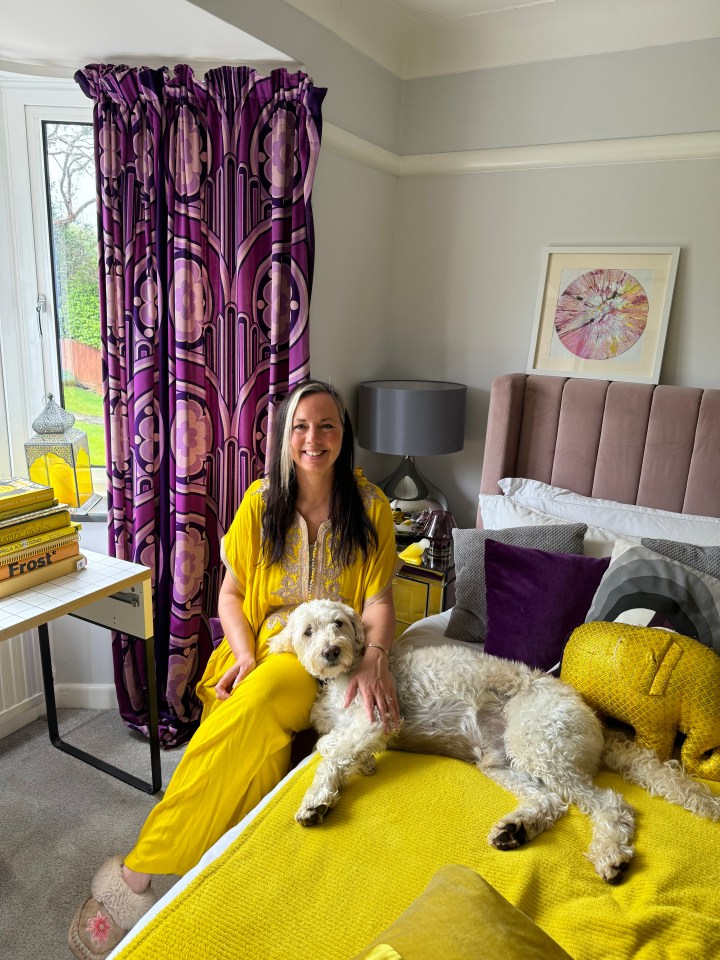 Sarah Cromwell has decorated her home with pre-loved charity shop pieces