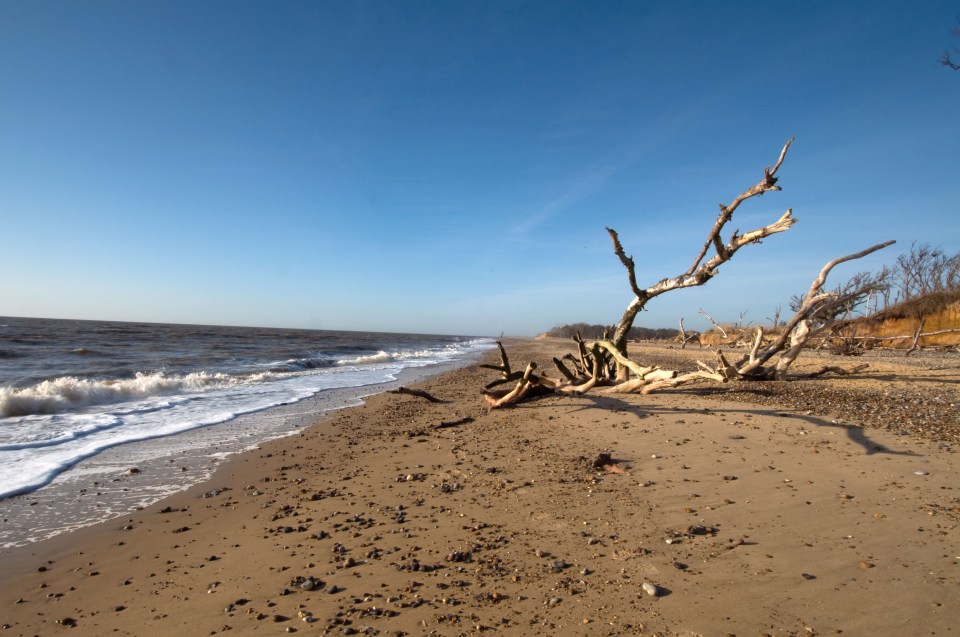 A beach in Suffolk has been named one of the UK's best hidden ones