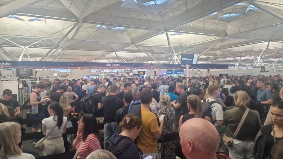 Punishing queues at Manchester Airport last night