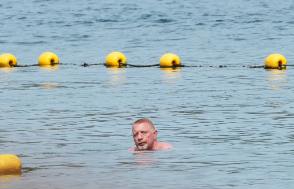 Becker went out for a swim in the sea