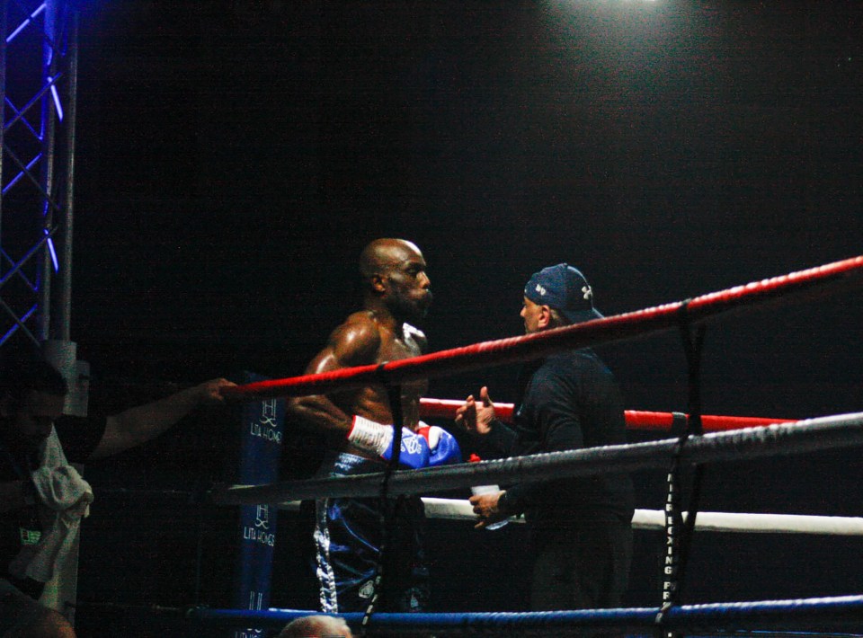 Sherif in the ring moments before the punch that killed him