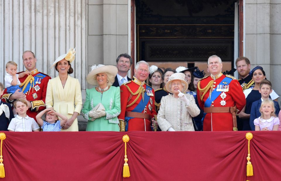 Royals gathered on the Buckinham Palace Balcony for the 2019 RAF fly-by