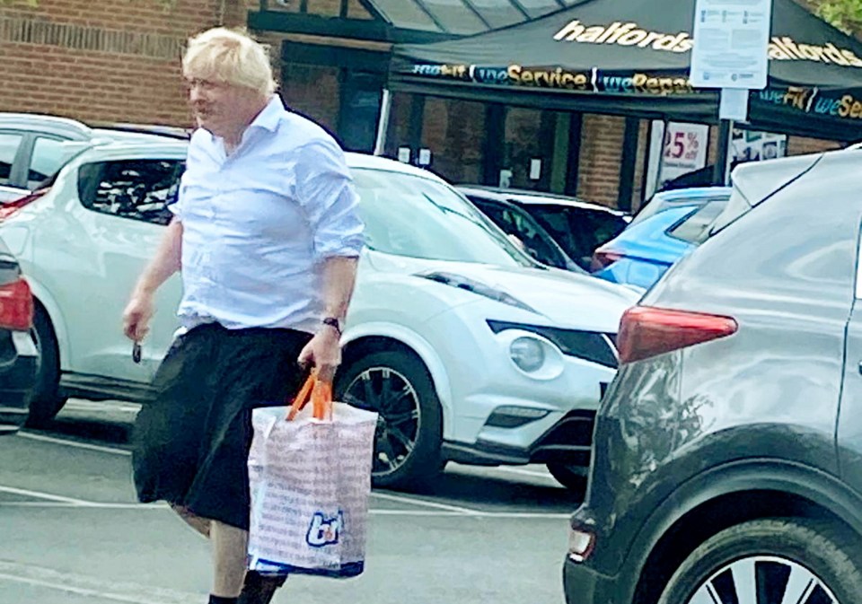 Boris Johnson was seen shopping at budget chain B&M