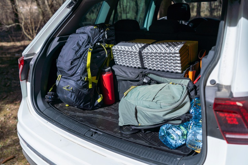 Festival goers often load up the car with tents and bags