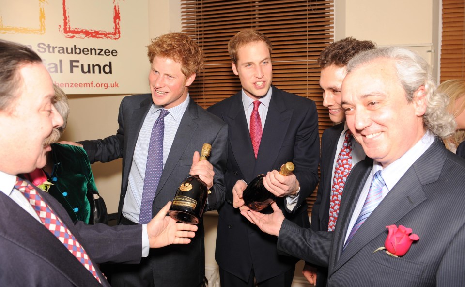 Prince William and Prince Harry at the launch of the Henry van Straubenzee Memorial Fund at Troubadour Club in London