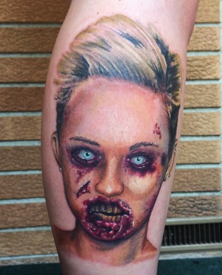 Her Miley Cyrus tattoo often leave people's jaws on the floor