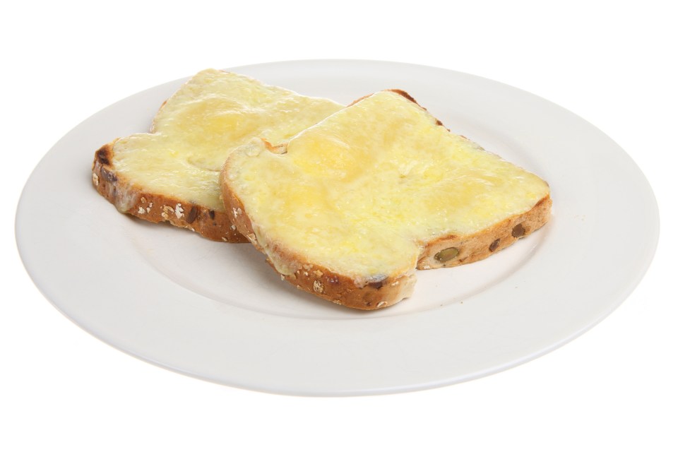 Cheese on toast should be grilled at 115C for four minutes