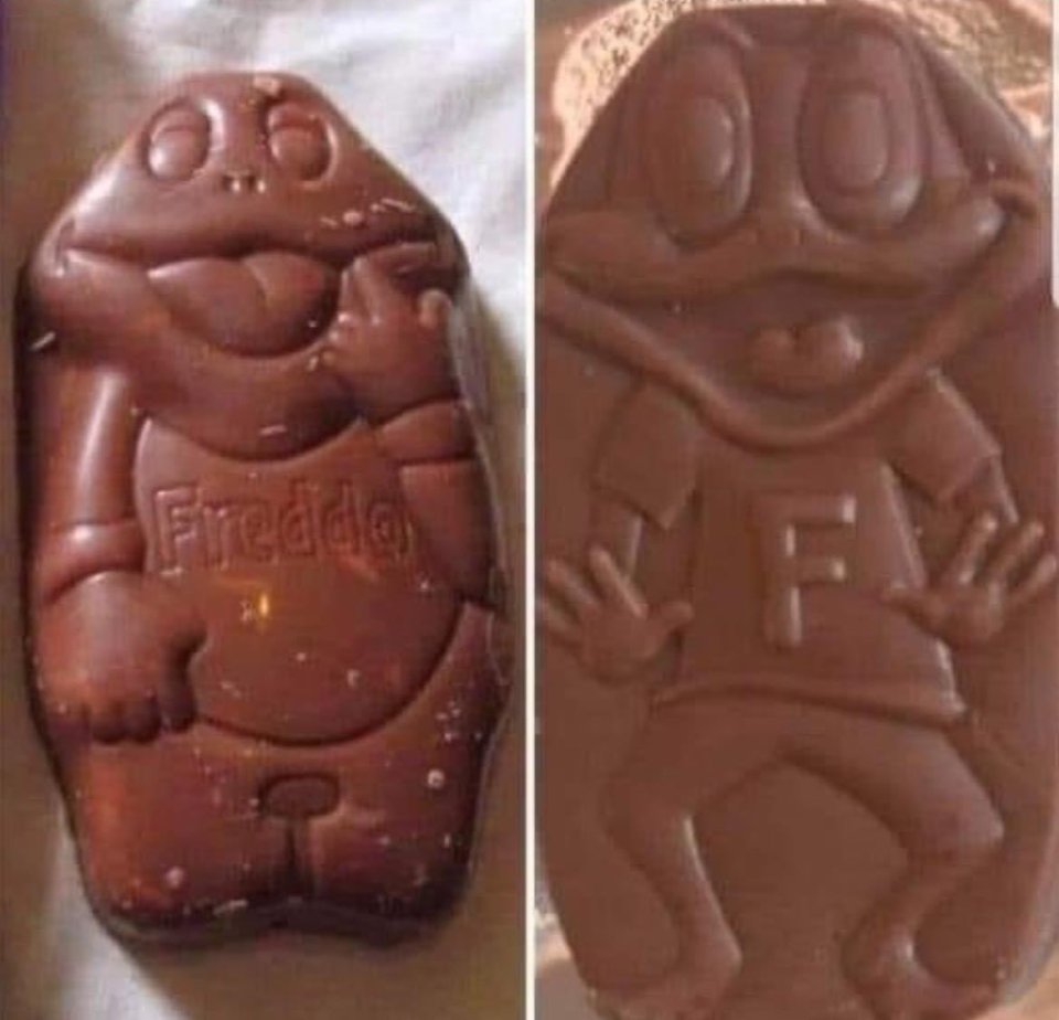 The viral before-and-after picture of the iconic chocolate frog