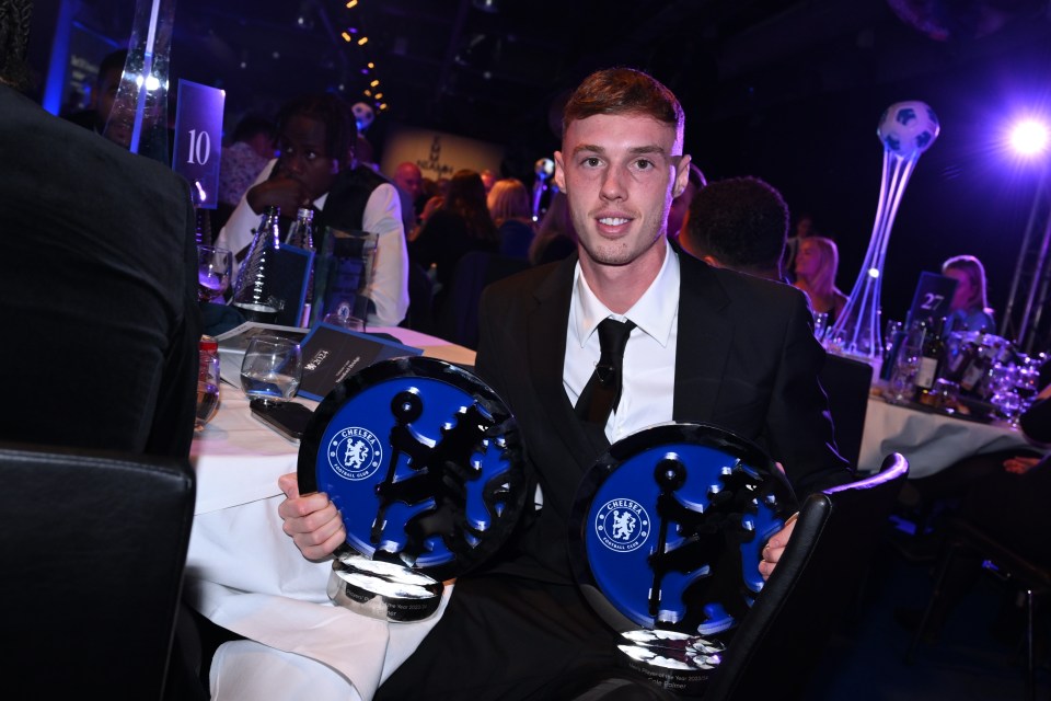 Palmer deservedly won Chelsea Player of the Year and Players’ Player of the Year during the club's 2024 awards night on Tuesday