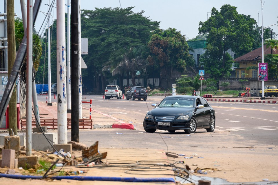 The scene of the coup where six were killed near the presidential palace