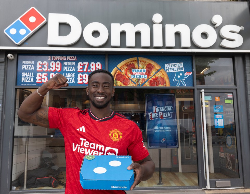 Domino's is offering free pizza to Manchester United fans this weekend