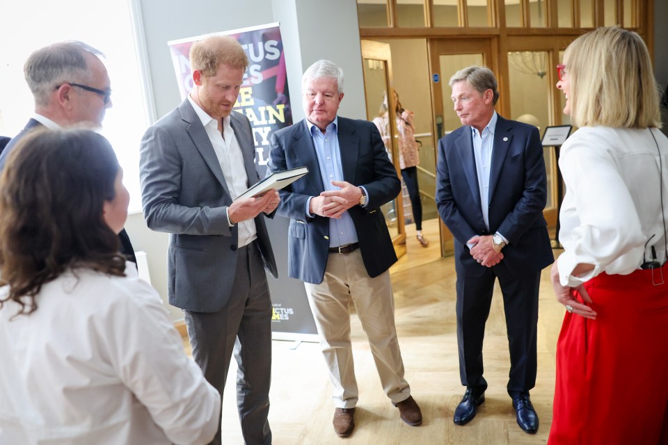 Dominic Reid, CEO of the Invictus Games Foundation, Prince Harry, Sir Keith Mills GBE DL, Ken Fisher and Louise Minchin