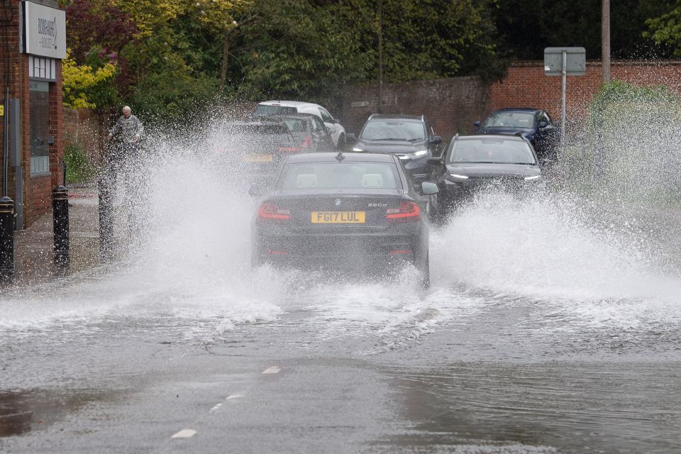 Parts of the village of Chalfont St Giles in Bucks were flooded over the weekend