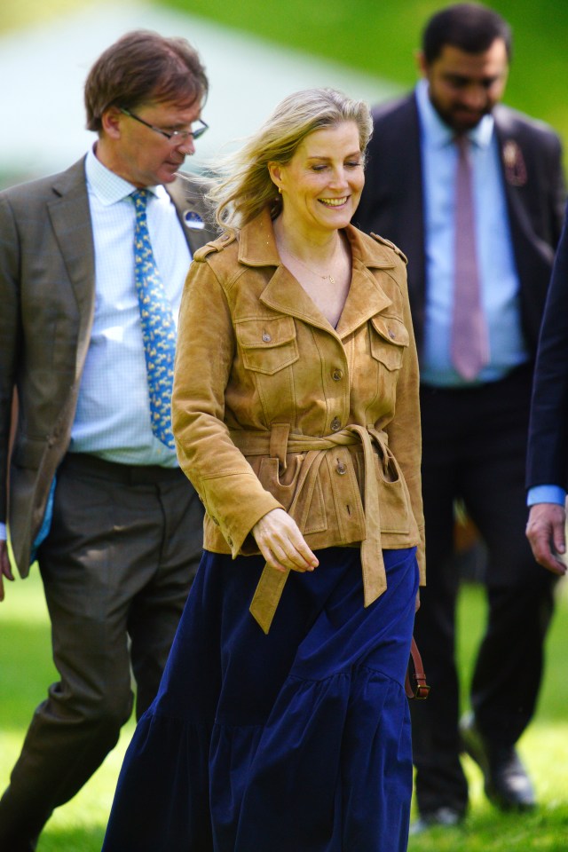 The Duchess of Edinburgh beamed as she made her way around the grounds