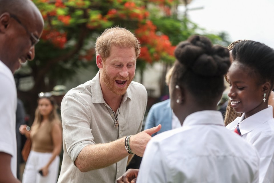 Harry has been chatting away with youngsters all morning