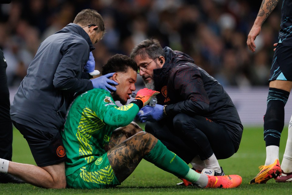 Ederson initially stayed on after receiving treatment