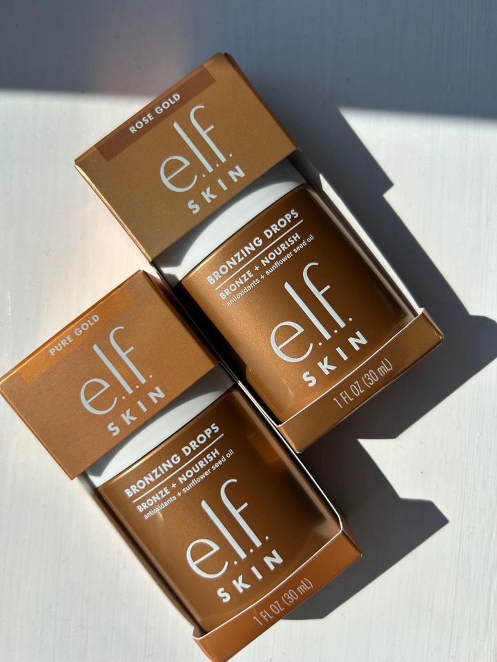 e.l.f. cosmetics' bronzing drops come in three shades