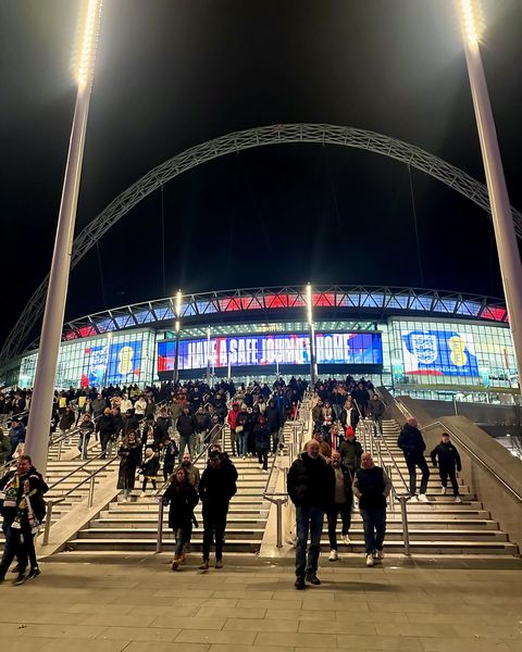 One trip showed her heading to Wembley