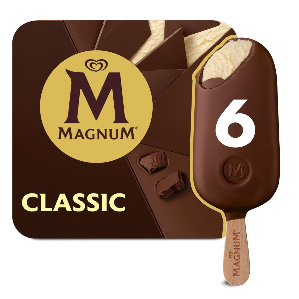 Magnum, £5.85 for six, at Sainsbury’s