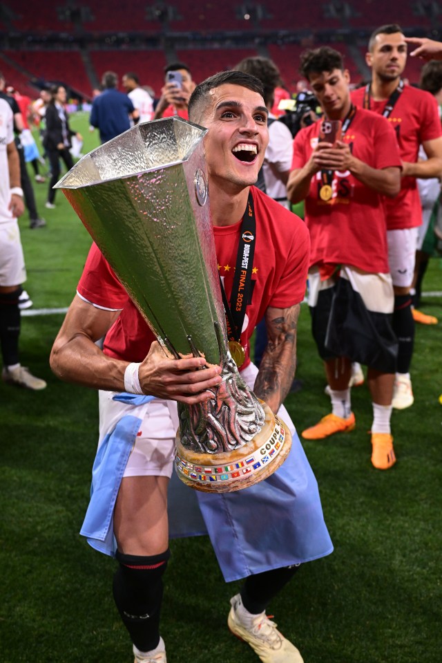 Erik Lamela has won the Europa League with Sevilla