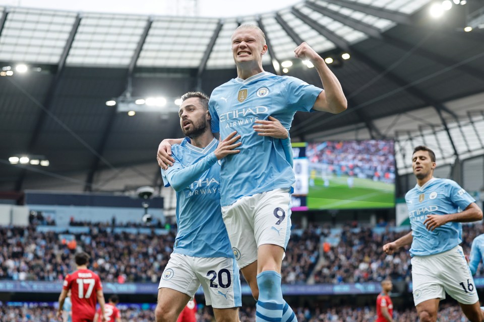 Erling Haaland scored four goals as Man City thrashed Wolves 5-1