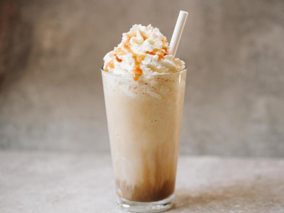 The Espresso Caramel Frappe Crème from Caffè Nero contains almost a quarter of your recommended daily calorie intake