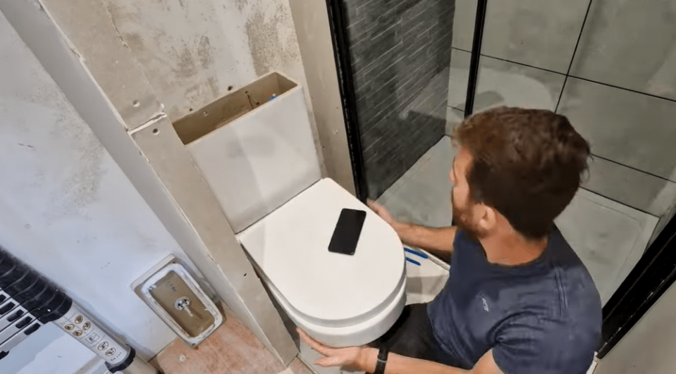 He installed the bathroom and made many mistakes along the way