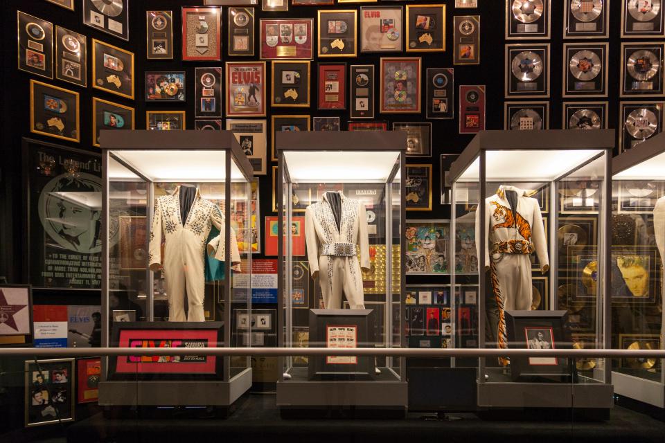 Some of Elvis' stage gear is also on display at Graceland