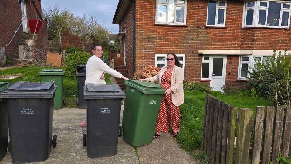 Gemma Smith and Sophie Wood were engaged in a weekly feud for a year over their wheelie bins