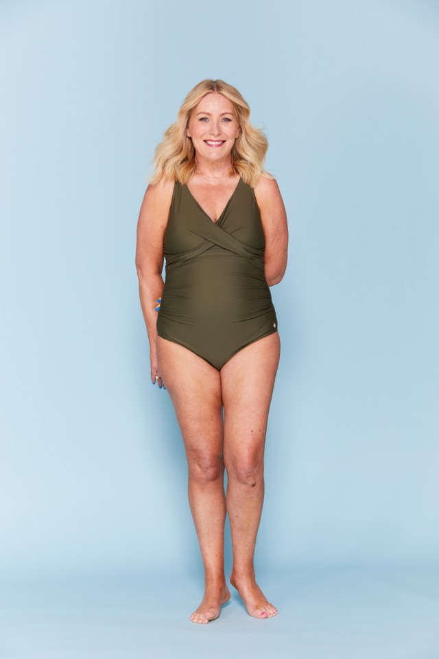 Asda describes this swimsuit as ‘tummy tucking’ and it does the trick