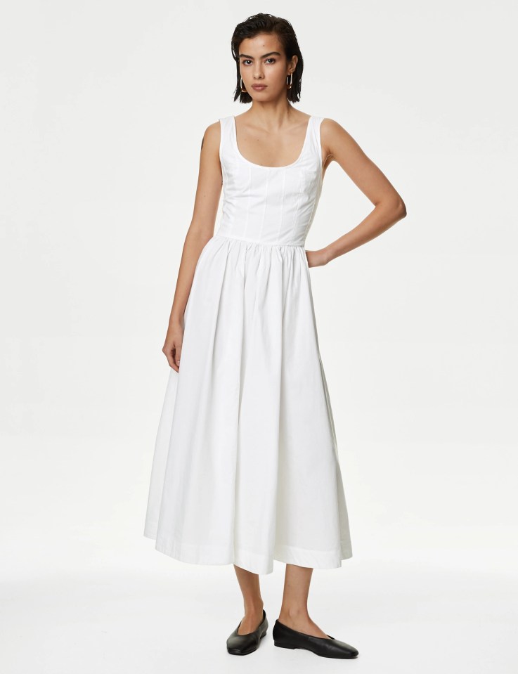 This white dress from Marks & Spencer, which has strong Bridgerton vibes, has been a big hit for the brand