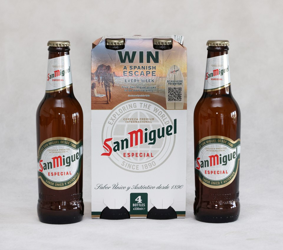 San Miguel is a lot more bitter than the other beers and scored 3 out of 5