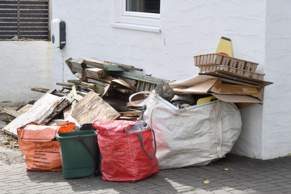 Rubbish is piling up across the coastal town thanks to a change to collections