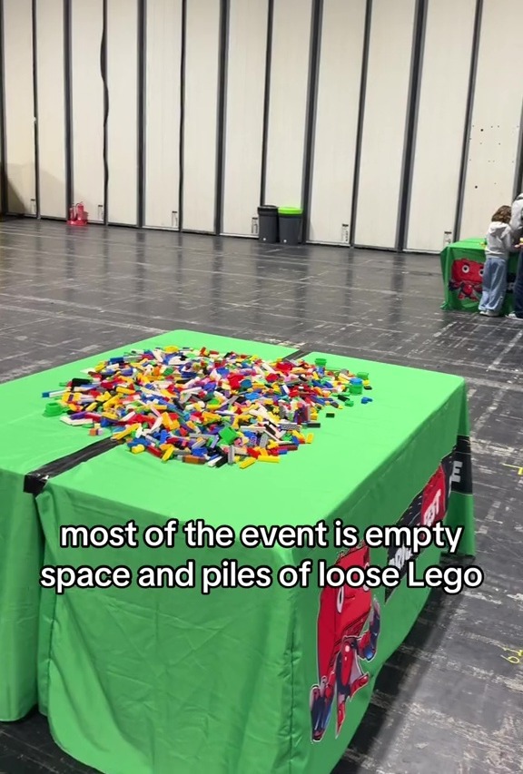 He'd paid £80 for VIP tickets, but said it was more aimed at kids who just wanted to play with random Lego bits