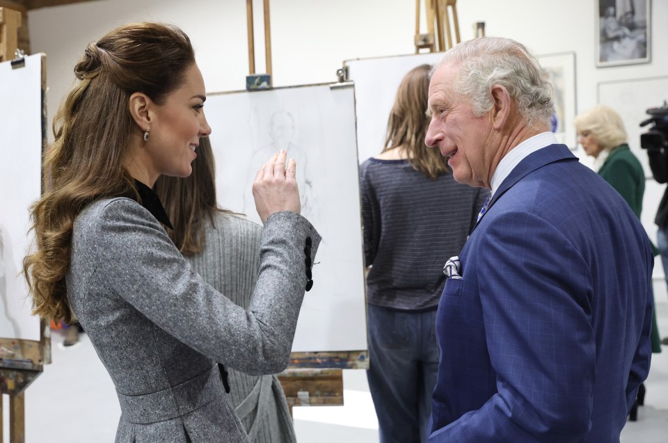 Kate and Charles pictured together in London, 2022