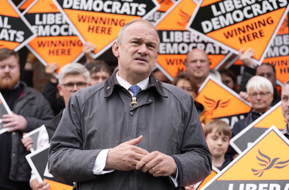 Liberal Democrat leader Sir Ed Davey