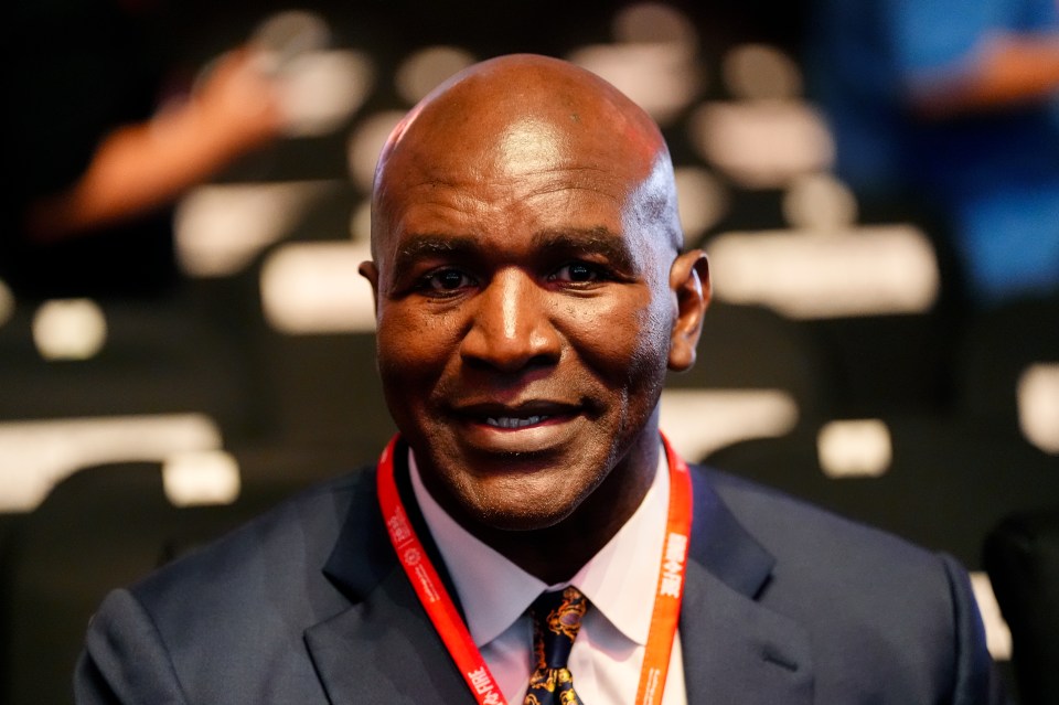 Evander Holyfield arrives in Riyadh