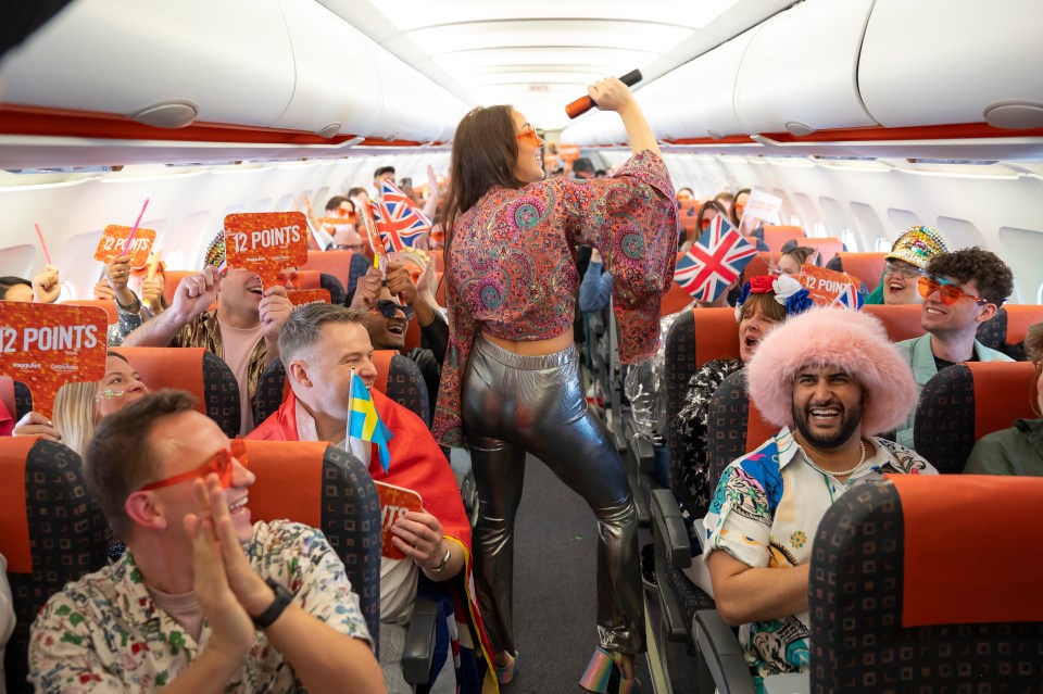 The celebratory flight featured a dedicated themed bag drop, fancy dress, and a sky high talent show hosted by a Drag Race star