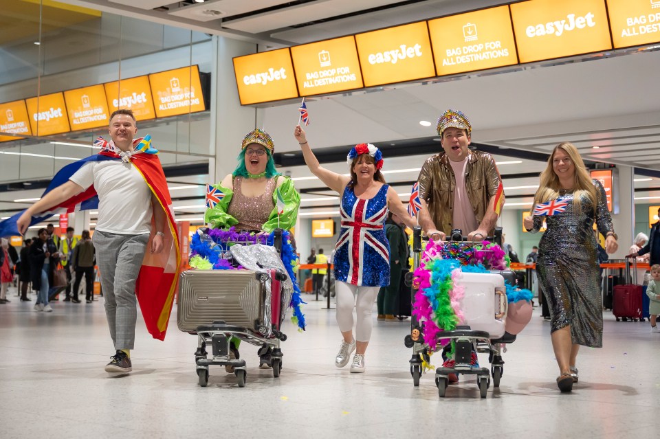 The celebratory flight featured a dedicated themed bag drop