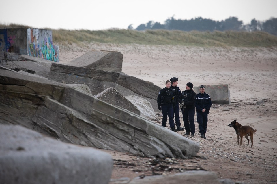 Cops search for drugs washed up on Normandy’s shores, which are often pounced upon by ‘narco tourists’