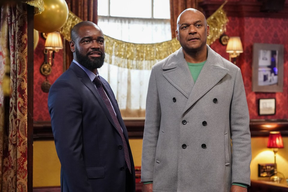 Micah Balfour has joined the cast of EastEnders - seen here alongside his screen dad Colin Salmon (right)