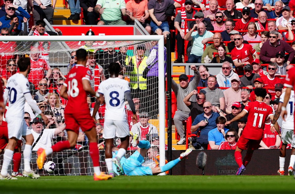 Mo Salah headed Liverpool into an early lead against Tottenham