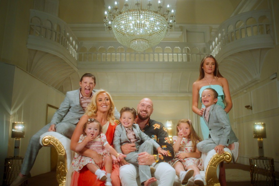 The Fury family posed in their mansion during a photoshoot promoting their hit Netflix show